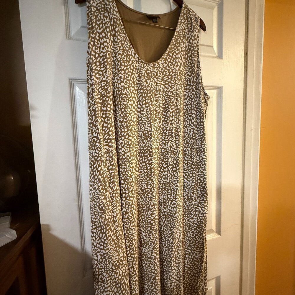 J. Jill Wearever Collection Sleeveless Animal Print Dress - XL